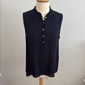 Navy Sleeveless Top